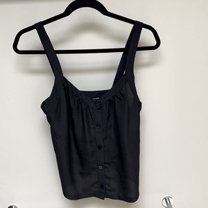 Button down black camisole
